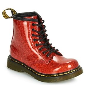 Dr Martens Glitter Red Toddler Boots